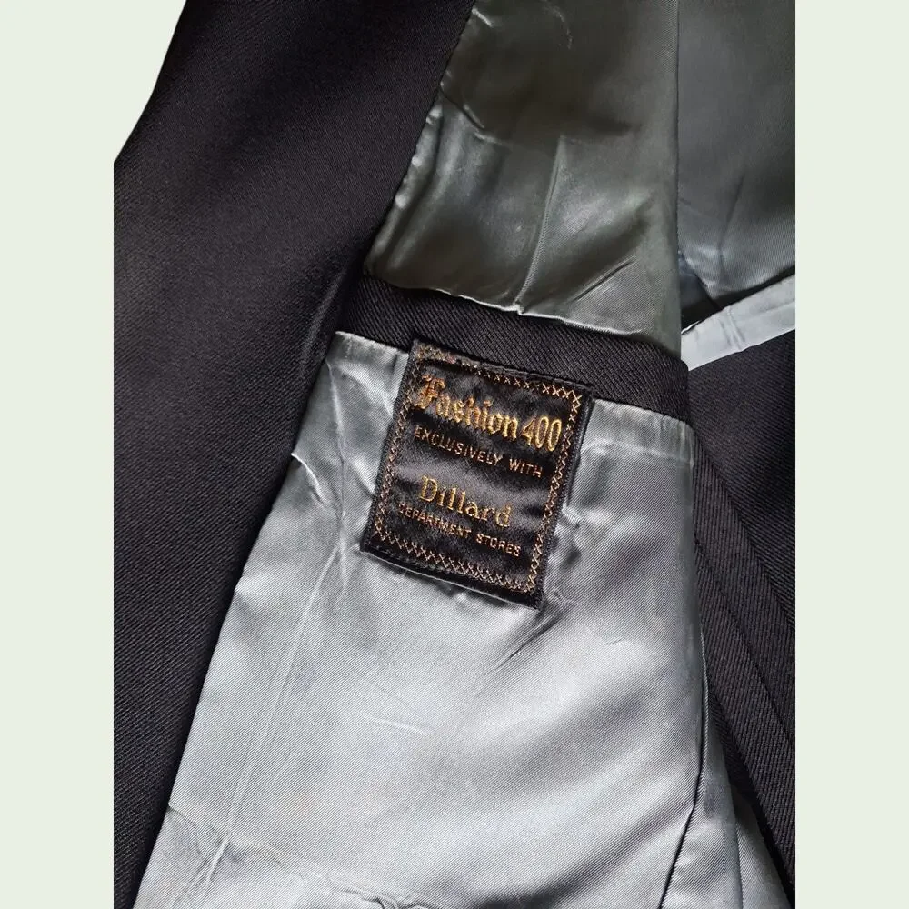 Fashion 400 Dillard's Black Sport Coat Blazer Men's 44R 2 Button Classic Jacket